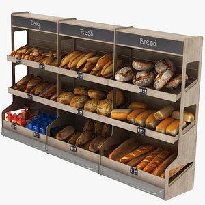 3D Daily Fresh Bread Stand