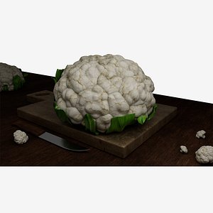 3D model Cauliflower Photorealistic Low poly 3D model