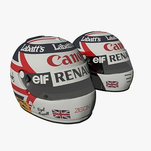 Nigel Mansell 1992 & 1991 Helmets