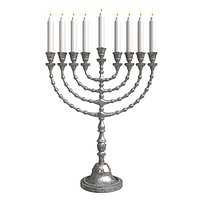 Zion Judaica Extra Large Traditional Chanukah Menorah