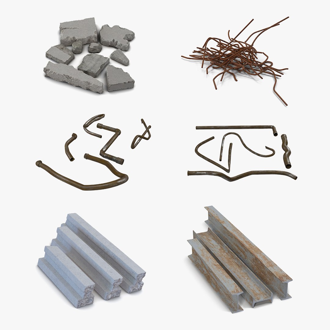 Construction Trash Collection 2 3D model preview