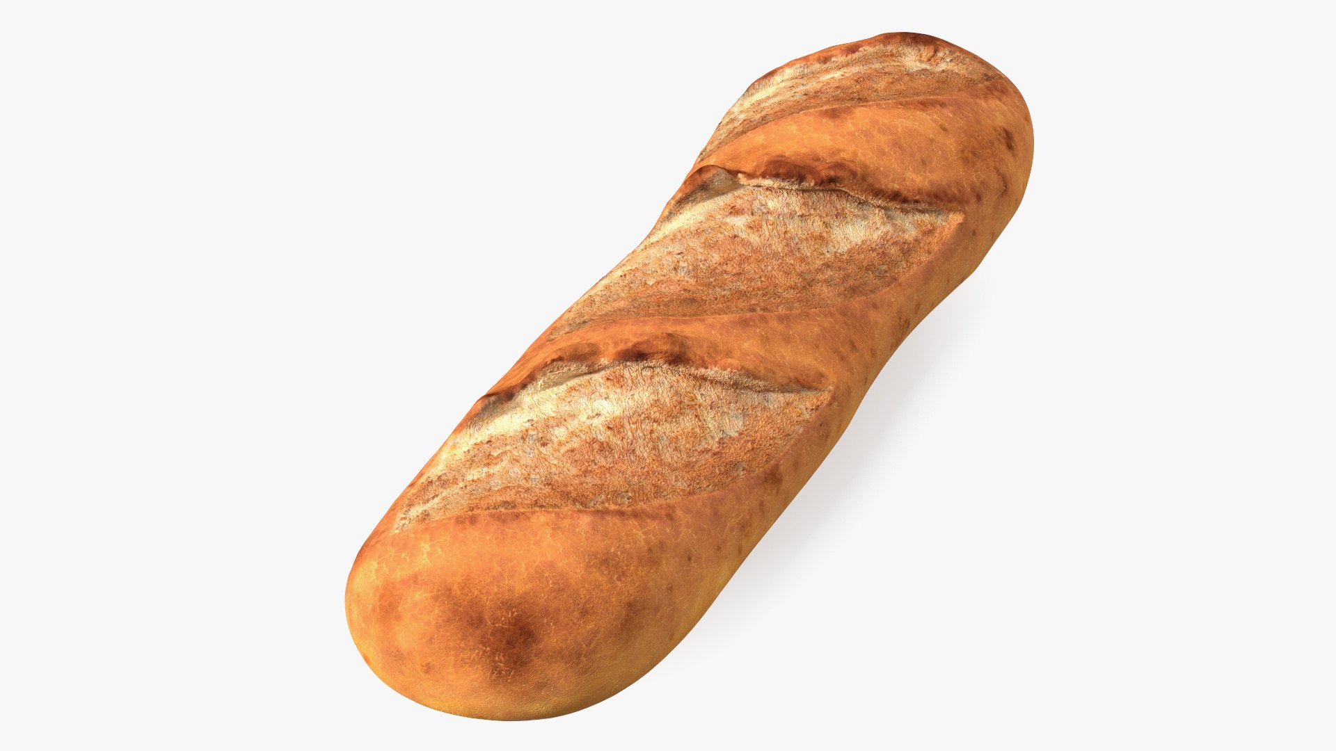 Realistic French Baguette 3D model preview