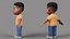 Equipamento de menino de desenho animado