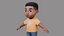 Equipamento de menino de desenho animado