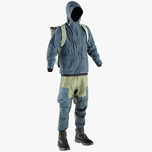 Men's Pants with Pullover, Jacket, Boots and Backpack 11