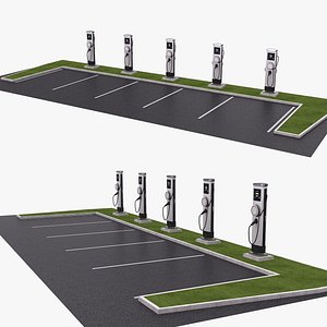 Electric Vehicle Charging Station 3D model