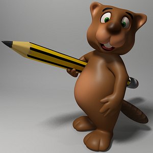 Cartoon beaver rigged