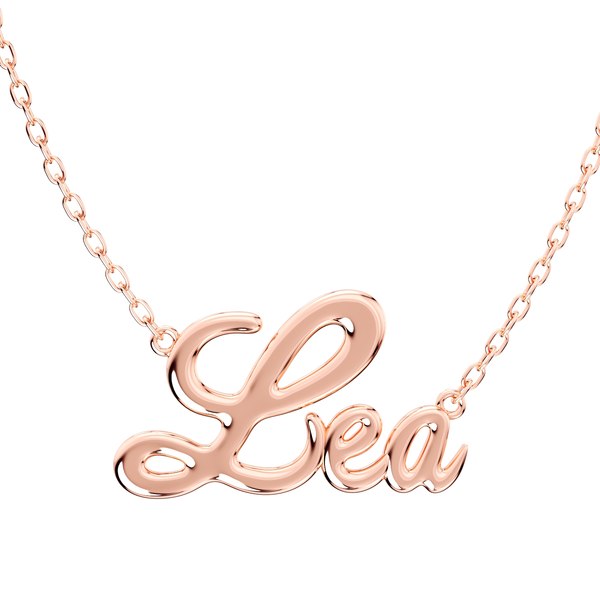 3D Necklace Pendant Lea Font Shiny-NPFN0002 3D Print Model 3D model