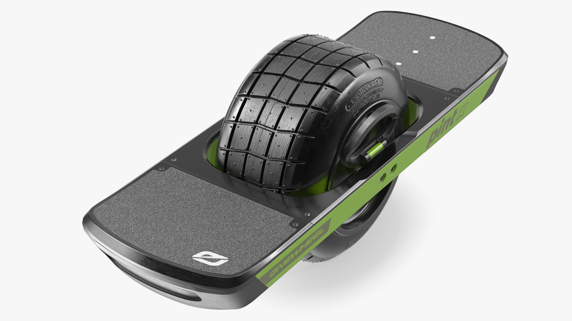 Green Onewheel Skateboard Pint X 3D model preview