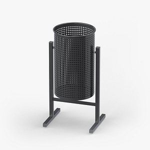 Trash Can Outdoor Metal 02