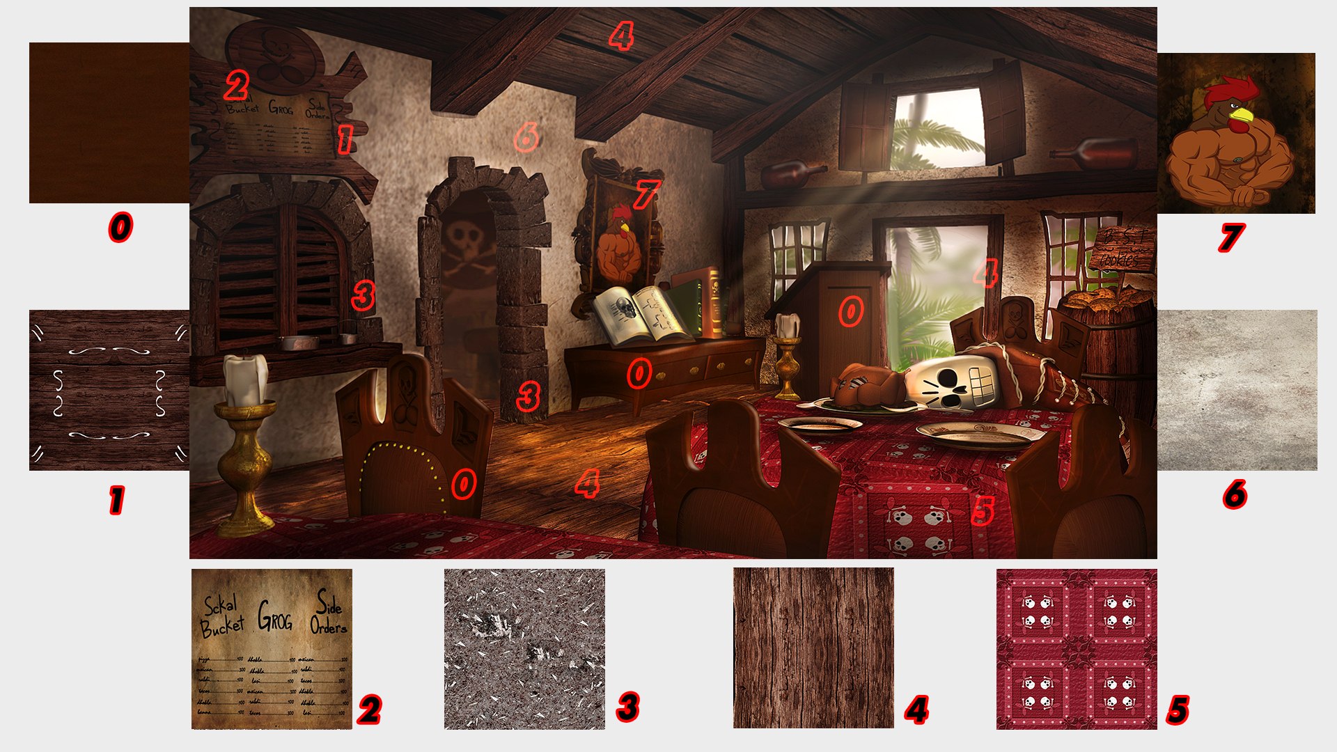 Interior Pirates Bar 3D - TurboSquid 1708351