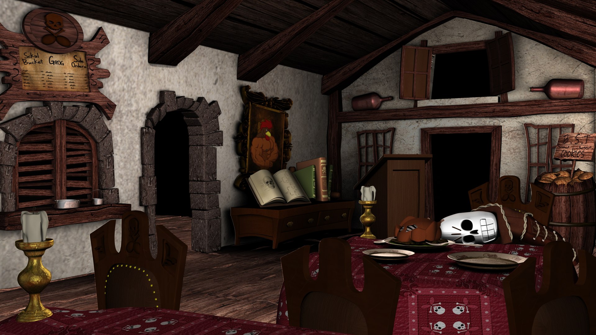 Interior Pirates Bar 3D - TurboSquid 1708351