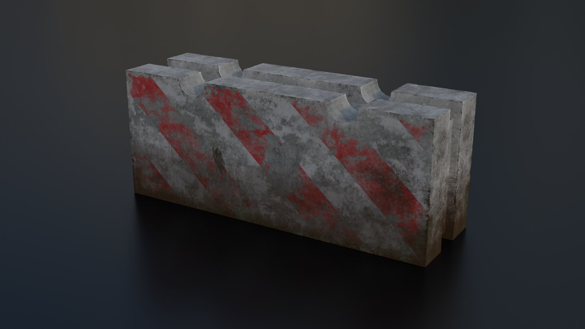 Concrete Road Block Low-poly 3D - TurboSquid 1972464