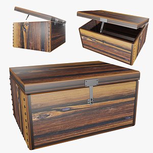Wooden box - PBR low poly