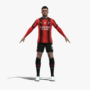3D 3D Rigged Luka Jovic AC Milan 2024 model