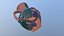 Pitcher low poly 3D model