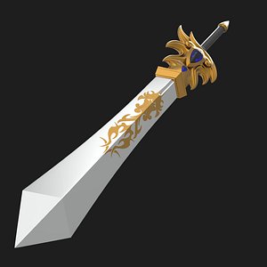 3D model Giant Great Sword Garen LOL League of Legends Excalibur saber