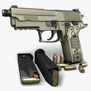 sig sauer p229 pistols 3d max