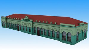 3D railway station luhovicy
