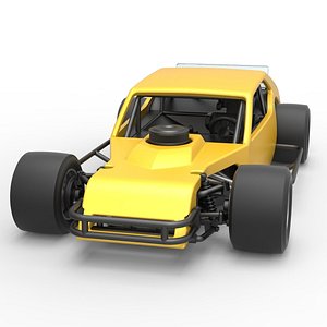 3D Diecast vintage Asphalt Modified stock car V2 Scale 1 to 25 model