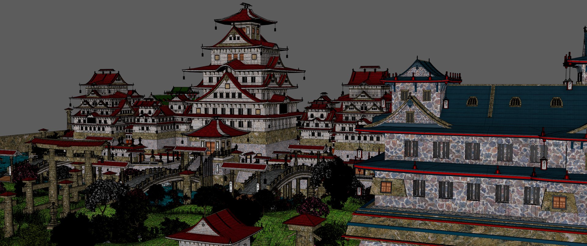 Fantasy Asian Castle Environment 3D Model - TurboSquid 2381320