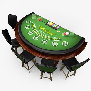 Casino BlackJack Table - Green