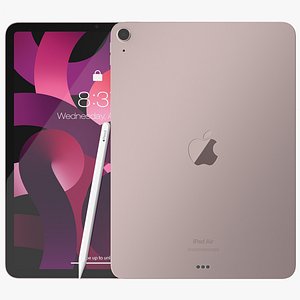 3D Pink iPad Air 5 2022