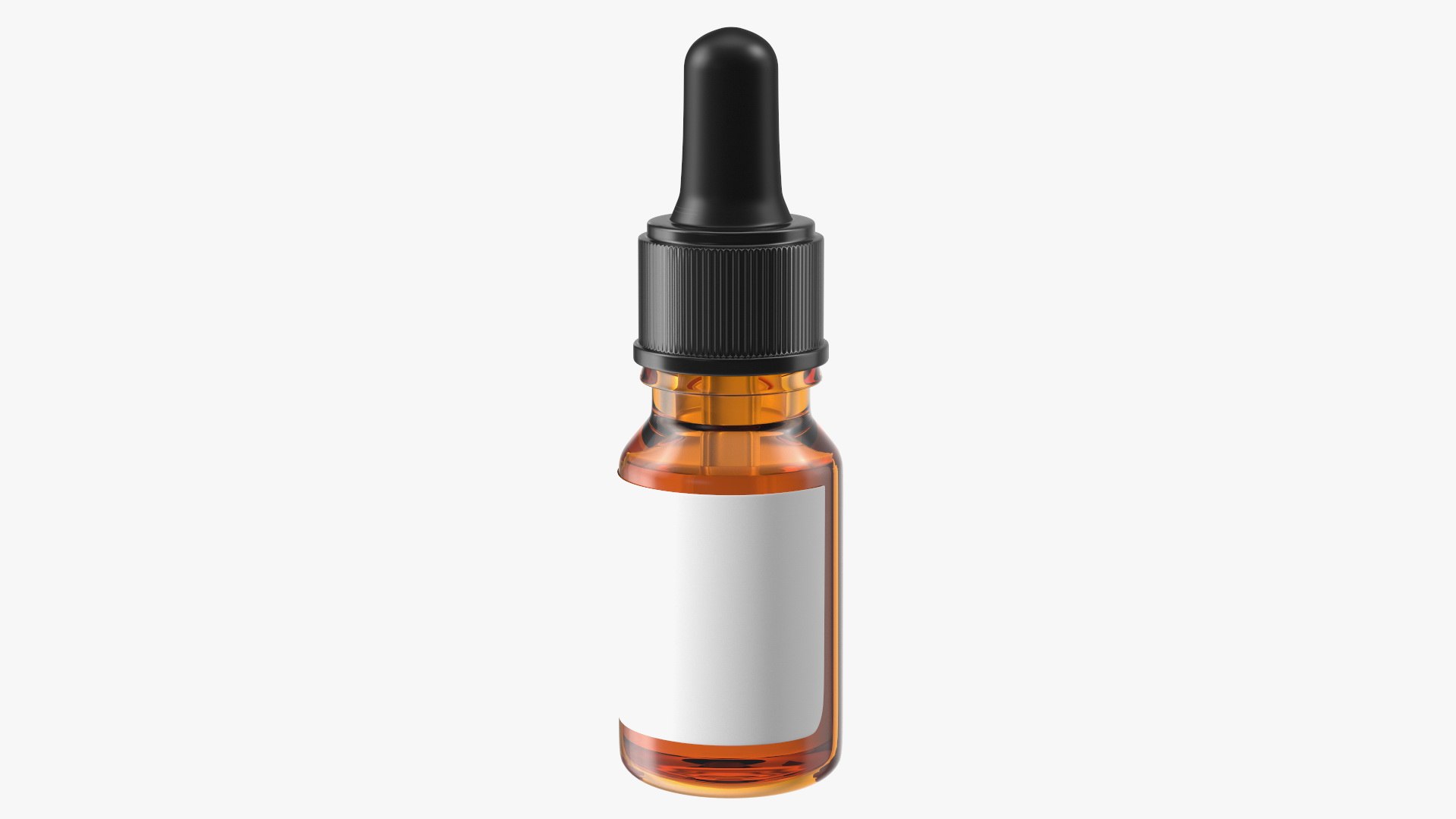 Amber Glass Dropper Bottle 5ml 3D model preview