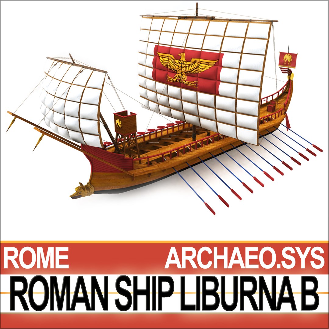Ancient Roman Ship Liburna 3d Model