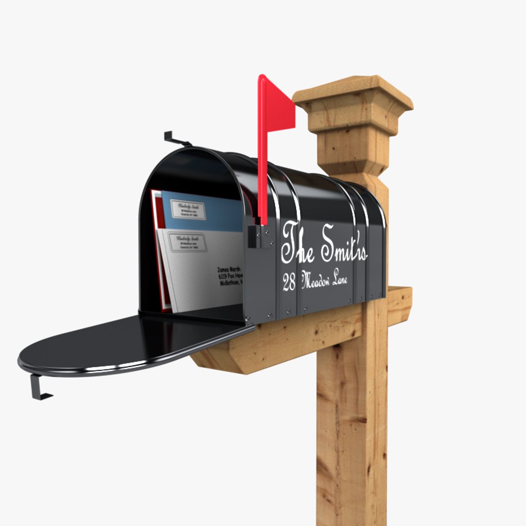 personalized mailbox letters 3d model