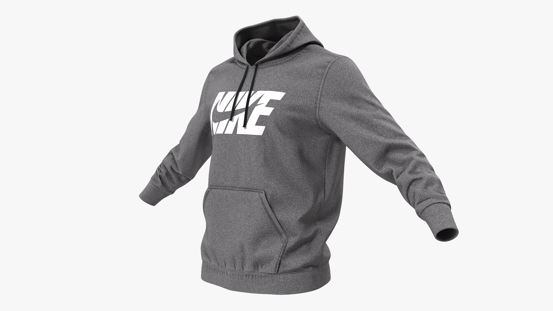Grey Hoodie Nike Lowered Hood 3D model preview