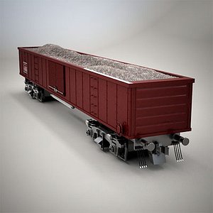 railroad car dump 3d max
