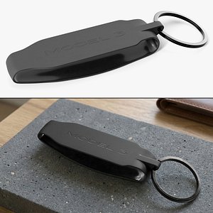 3D Tesla Key Band Holder Black model