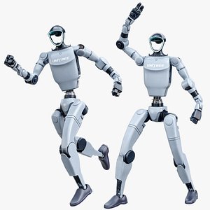 3D Rigged Unitree G1 Humanoid Robot PBR