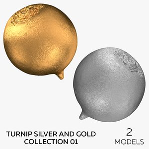 3D model Turnip Silver and Gold Collection 01- 2 models