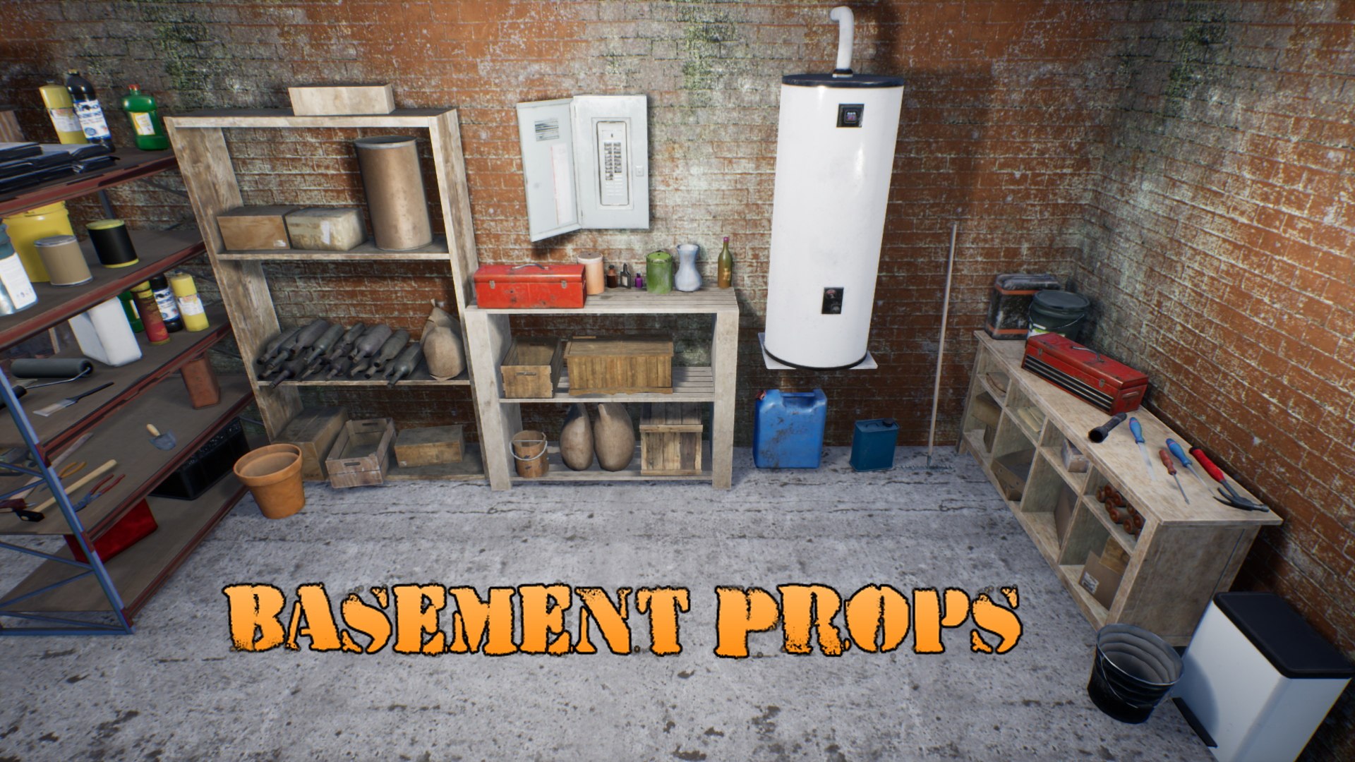 3D Model Basement Props Unreal Asset - TurboSquid 2303616