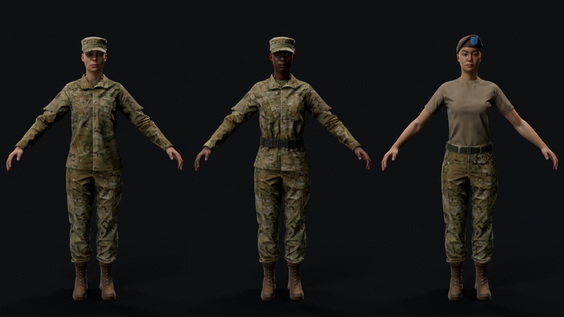 US Army Female Soldier 3D Model - TurboSquid 2100920