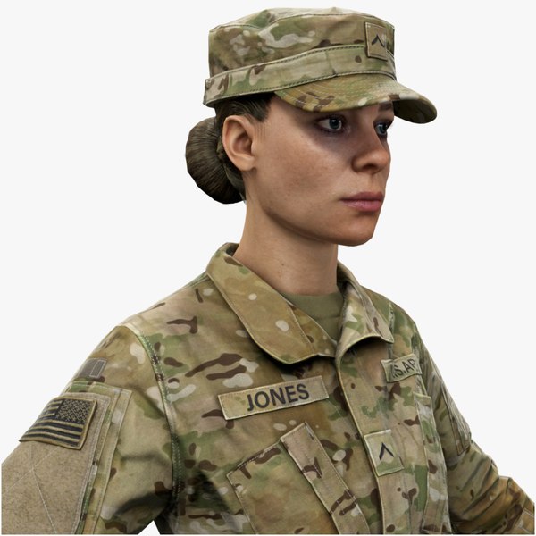 US Army Female Soldier 3D model
