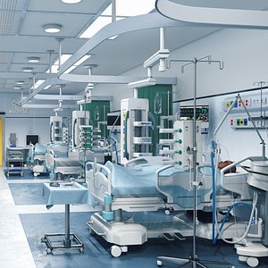 ICU Ward with Patients
