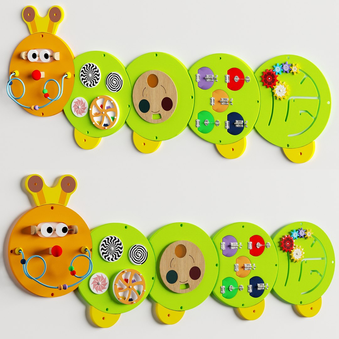 3D Children Wall Panel Toys Set 1 - TurboSquid 2059772