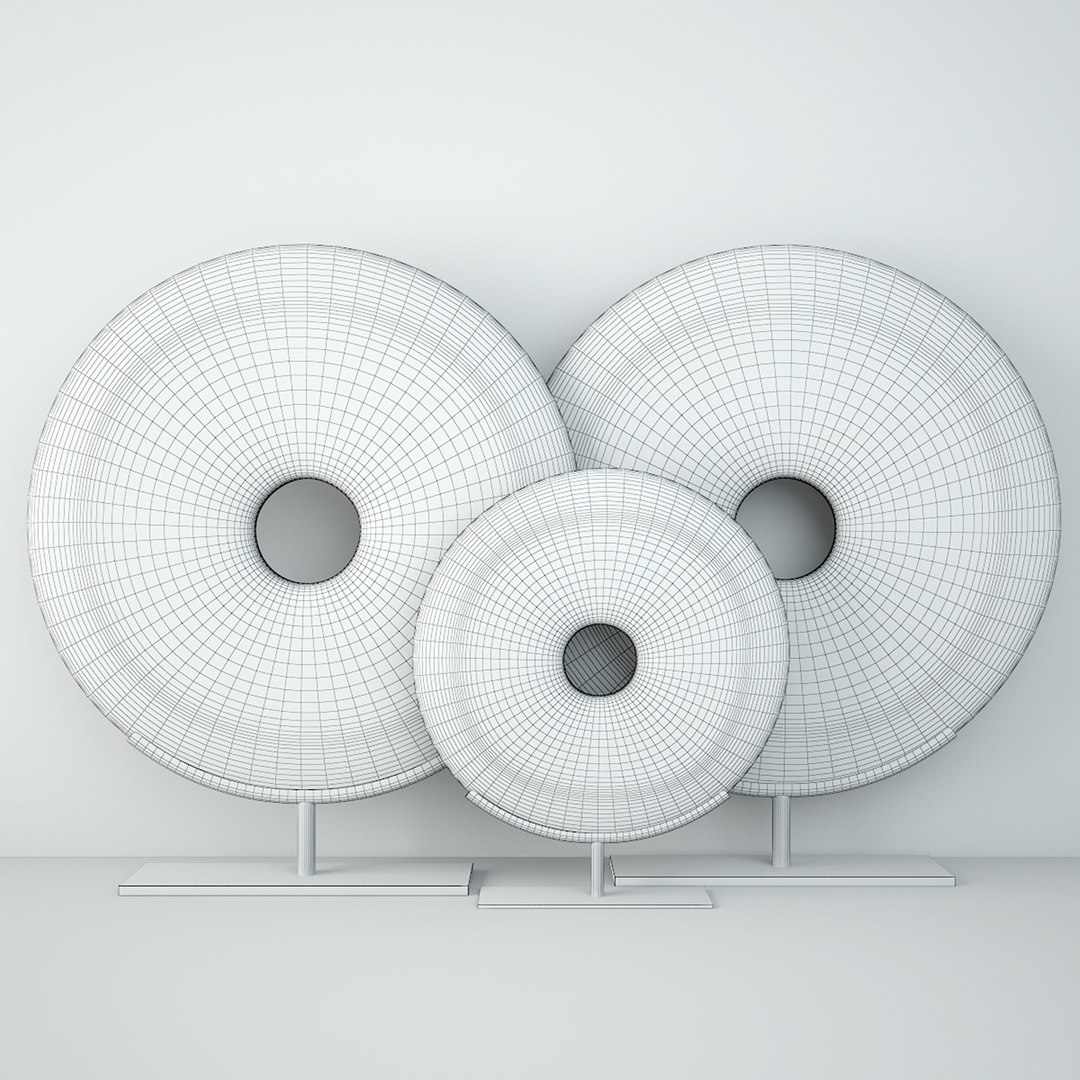 3D Jade Disks On Stand Model - TurboSquid 2130083
