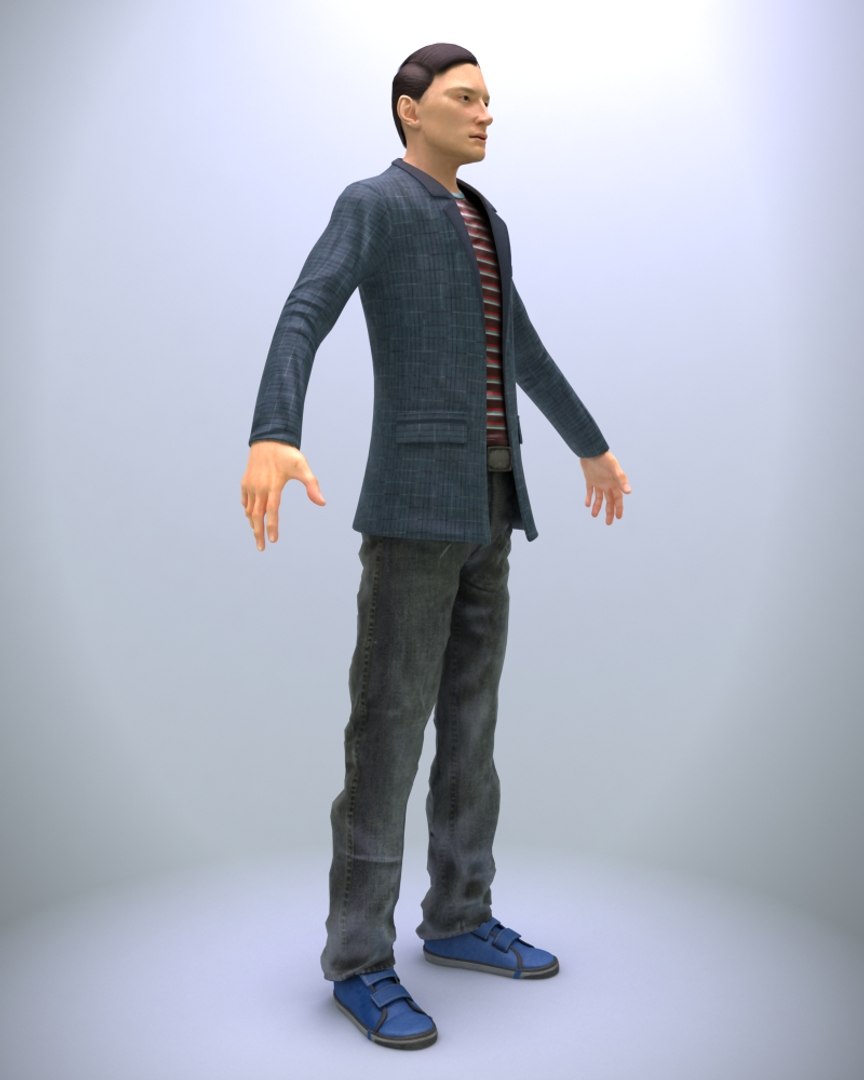 3d realistic driver man character