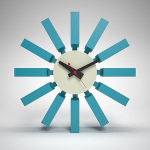 3d model nelson block clock george