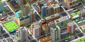 simplepoly city - assets 3D model
