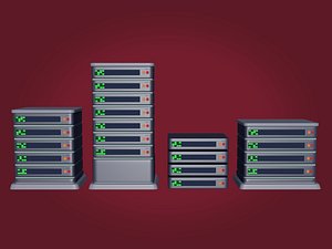 3D servers icons