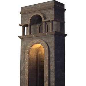 stone fortress wall model