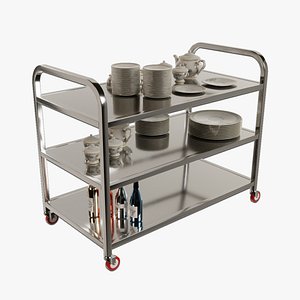 Wheeled Trolley for Hotel and Restaurant