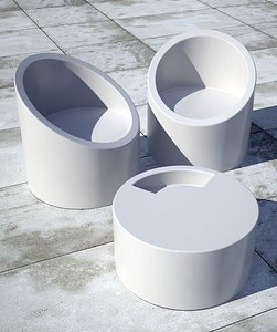 Lipstick chair+table