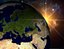 The Earth with the Sun