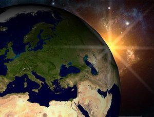 The Earth with the Sun